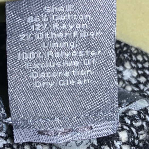 Ann Taylor Fringe Edged Wrap Jacket Sz 0 chiffon trim tweed belt hook closure - Picture 8 of 8